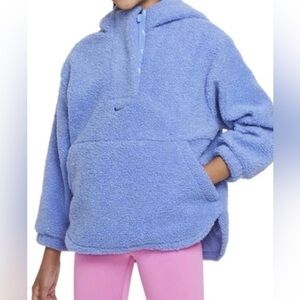 Nwt Nike Girls High-Pile Fleece‎ Therma-FIT Training Jacket small blue